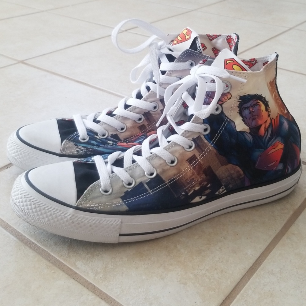 Superman high top men's converse